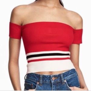 H&M Off the shoulder crop top